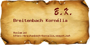 Breitenbach Kornélia névjegykártya